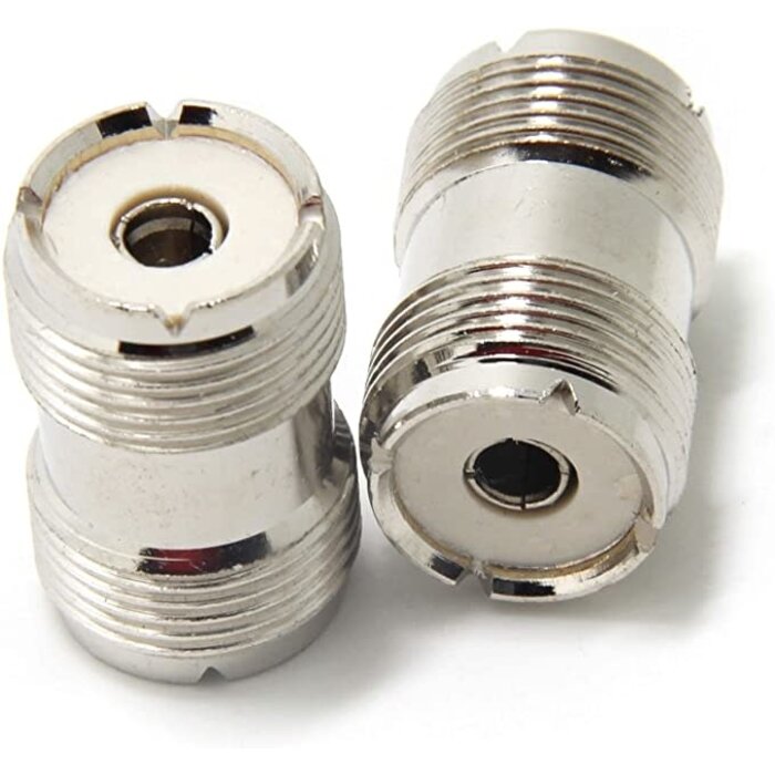 PL-259-COUPLER - Ancable - UHF PL-259 Female to UHF PL-259 Female Coaxial Adaptor Connector Coupler Joiner for CB Ham Radio Antenna