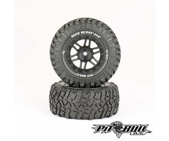 Pre-Mounted, 2.2/3.0, Rock Beast XOR B/SC (Basher Edition), Short Course Tires, Basher Kompound, (2)