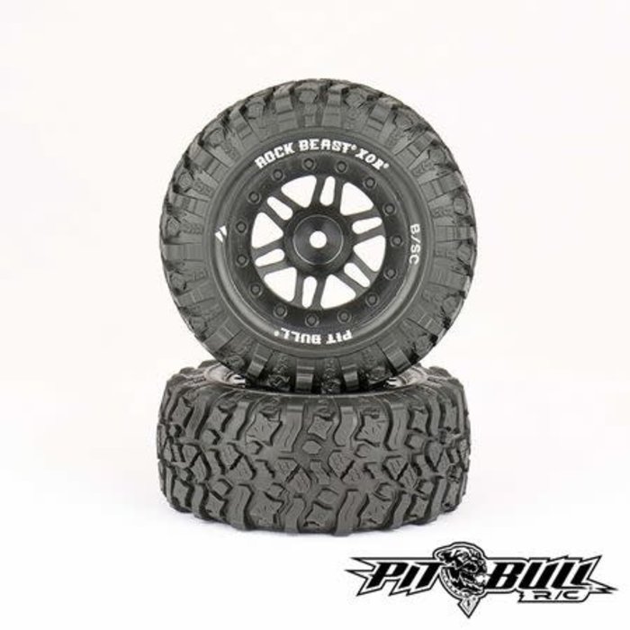 PBTPB9004BKW - Pre-Mounted, 2.2/3.0, Rock Beast XOR B/SC (Basher Edition), Short Course Tires, Basher Kompound, (2)