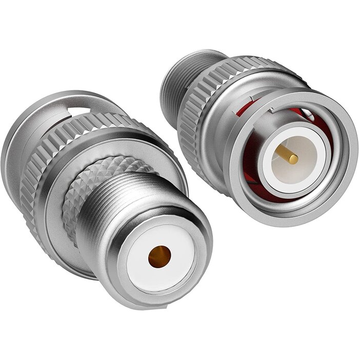 BNC/M-F/F - Cctv4Less - BNC Male Plug to F Female Jack Adapter Coax Connector