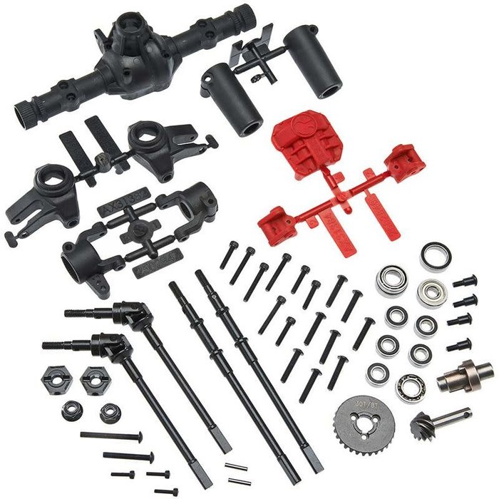 Axial AXIC1438 - AR44 Locked Axle Set Front Rear Complete