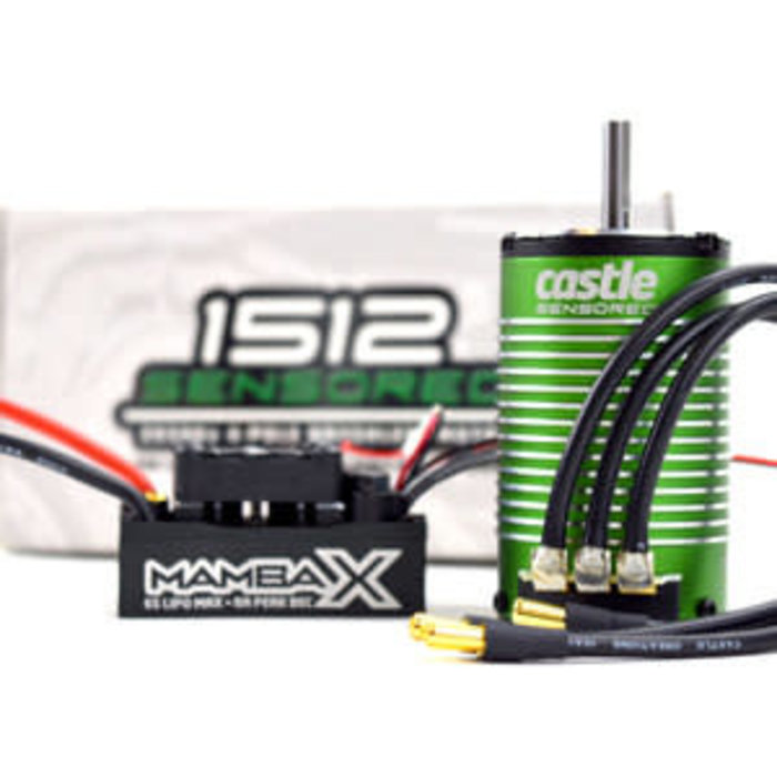 CASTLE CREATIONS CSE010-0155-06 - Mamba X 25.2V Waterproof ESC & 1512-1800KV Sensored Motor, E-Buggy Combo