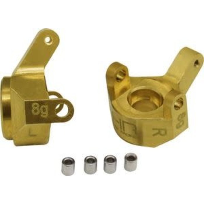 HOT RACING HRASXTF21H - Brass Front Steering Knuckle, for Axial SCX24