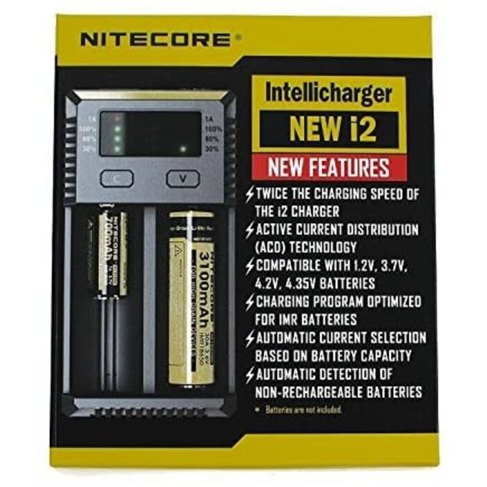 NITECORE - Nitecore i2 Intellicharge Charger for 18650 AAA AA Li-Ion/NiMH Battery