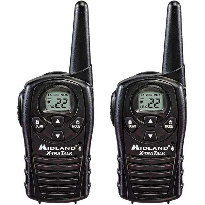 LXT118VP - Midland FRS Walkie Talkies - Extended Range Two Way Radios, Hands-Free VOX, Batteries Included