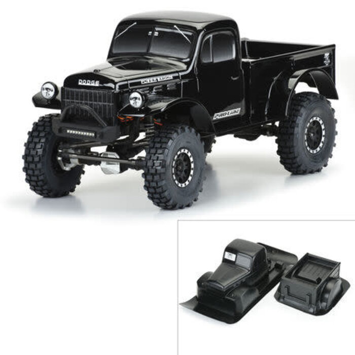 Pro-Line Racing PRO349918 - 1946 Dodge Power Wagon Body (Black) 12.3" WB Crawlers