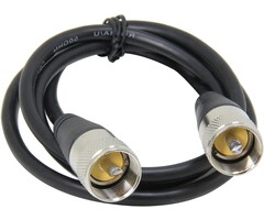 MOOKEERF RG8x Jumper Cable 3ft, PL259 Jumper Cable,CB Coax Cable 50 Ohm,UHF PL259 Male to Male Low Loss CB Antenna Cable for CB Radio,HAM Radio, VHF Radio, SWR Meter, Antenna Analyzer