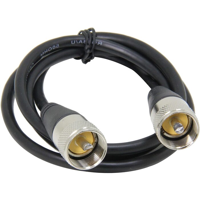 MOOKEERF RG8x Jumper Cable 3ft, PL259 Jumper Cable,CB Coax Cable 50 Ohm,UHF PL259 Male to Male Low Loss CB Antenna Cable for CB Radio,HAM Radio, VHF Radio, SWR Meter, Antenna Analyzer
