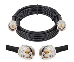 PL259-10FT - MOOKEERF CB Coax Cable 10FT, RG58 PL259 CB Coaxial Cable UHf Male to Male Cable for CB Radio, Ham Radio, Antenna Analyzer, SWR Meter
