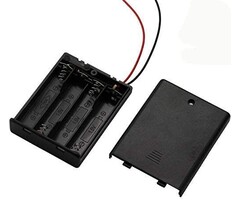 Onwon AAA-4 - Onwon 4 x Slots 1.5V AAA Battery Case Holder Battery Spring Clip Storage Box Wire Leads with On/Off Switch