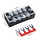 4P-25AMP - URBEST - Terminal Block 4 Position Dual Row Screw Covered Strip 600V 25A with 400V 25A 4 Position Pre Insulated Terminal Barrier Strip Red/Black