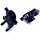 HRASLF2101 - Black Aluminum Front Knuckles (Pair), for Traxxas Slash 4x4