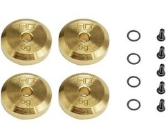 HOT RACING HRASXTF2604H - +4mm Steel Axles Brass Weight, for SCX24