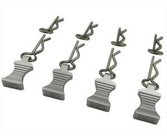 HRAAC03EZ08 - 1/10 Silver Aluminum EZ Pulls (4pcs), Body Clips (8pcs)