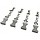 HRAAC03EZ08 - 1/10 Silver Aluminum EZ Pulls (4pcs), Body Clips (8pcs)