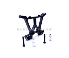 HOT RACING HRASLF3001 - Black Aluminum Rear Shock Tower for the Traxxas Slash 4x4, Stampede