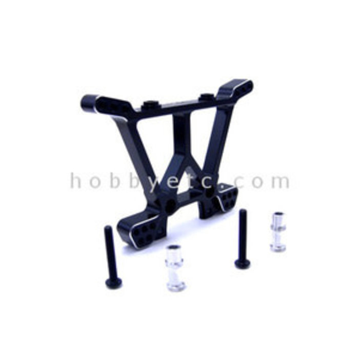 HOT RACING HRASLF3001 - Black Aluminum Rear Shock Tower for the Traxxas Slash 4x4, Stampede