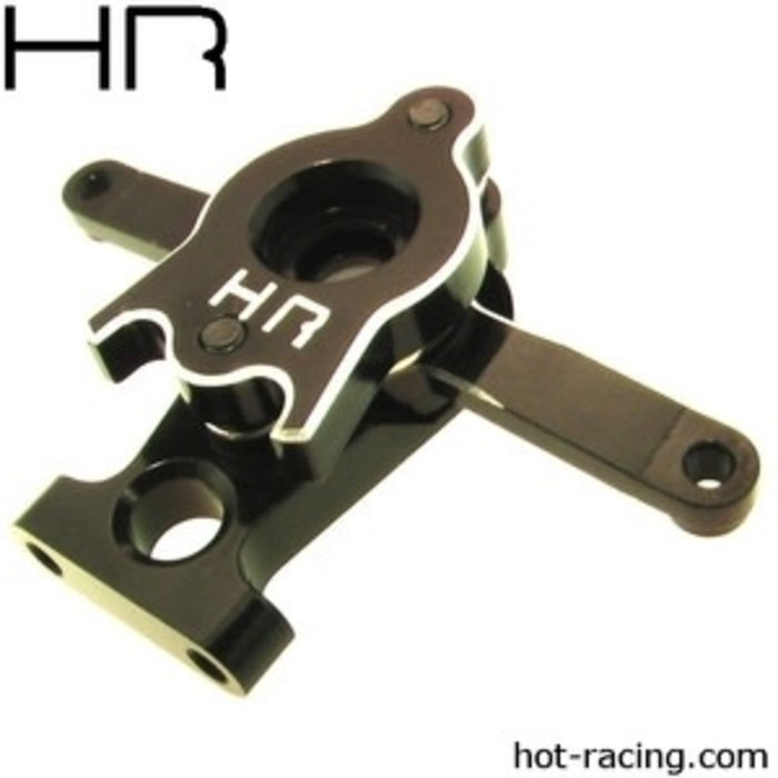 HOT RACING HRAVXS4801 - Black Aluminum Bellcrank Steering Kit