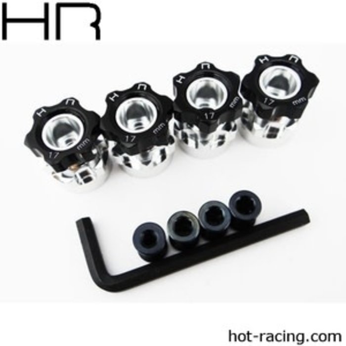 HOT RACING HRAWH17HS01 - Hex Hub Adapters, 12mm to 17mm w/ 6mm Offset