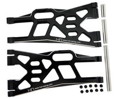HOT RACING HRAXMX55X01 - Aluminum Front Lower Arm Set Black, for Traxxas X Maxx