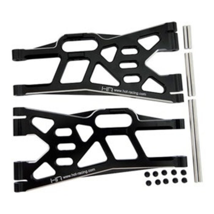HOT RACING HRAXMX55X01 - Aluminum Front Lower Arm Set Black, for Traxxas X Maxx
