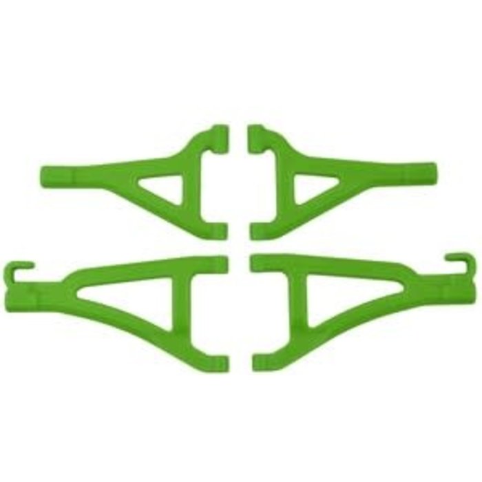RPM RPM80694 - GREEN FRONT UPPER & LOWER A-ARMS FOR TRAXXAS MINI E-REVO