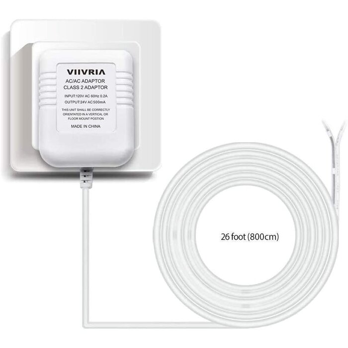 24V Transformer, C Wire Adapter for Ring Doorbell & Thermostat, 315" Cable