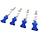 HRAAC03EZ06 - 1/10 Blue Aluminum EZ Pulls (4pcs) and Body Clips (8pcs)