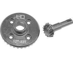 HOT RACING TRXF9312 - Steel Helical Differential Ring/Pinion Overdrive, 12 Tooth & 33 Tooth, for Traxxas TRX4