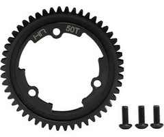 HOT RACING 50 Tooth 1 Steel Spur Gear, for E Revo 2, X-Maxx & XO-1