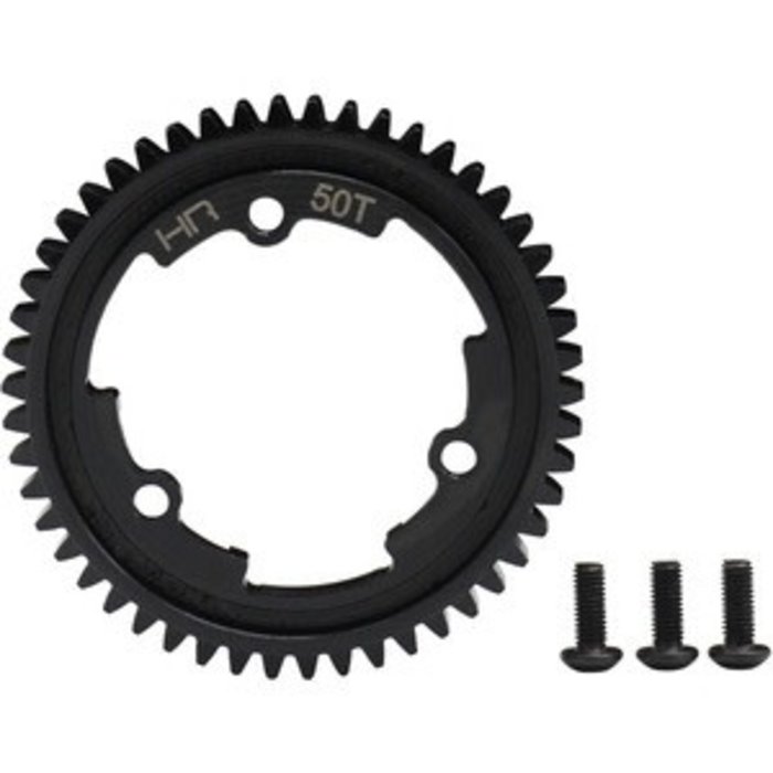 HOT RACING HRAERVT50M01 - 50 Tooth 1 Steel Spur Gear, for E Revo 2, X-Maxx & XO-1