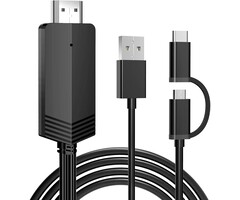 Weton 2-in-1 USB-C/Micro USB to HDMI Cable