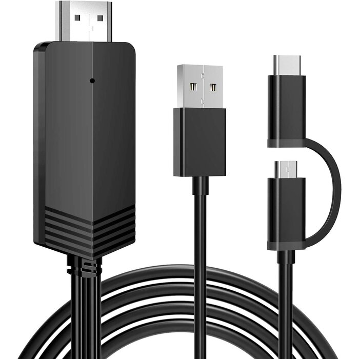 Weton 2-in-1 USB-C/Micro USB to HDMI Cable