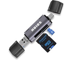 HOIOS SD Card Reader USB-C, 3-in-1 Memory  Card Reader
