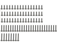 HOT RACING M1.4 Stainless Steel Full Screw Set, (81pcs) SCX24