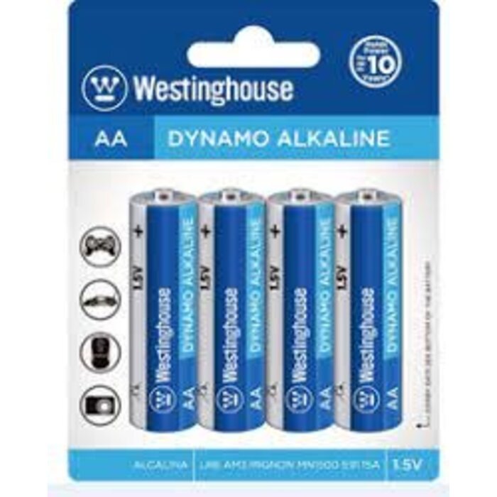 WES-LR06-BP4 - Westinghouse - AA Dynamo Alkaline Blister Pack of 4