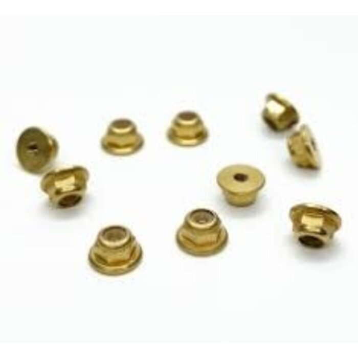 TREAL Treal Brass M2 x 0.4mm Nylon Insert Lock Nuts(10)pcs for AXIAL SCX24 Wheels