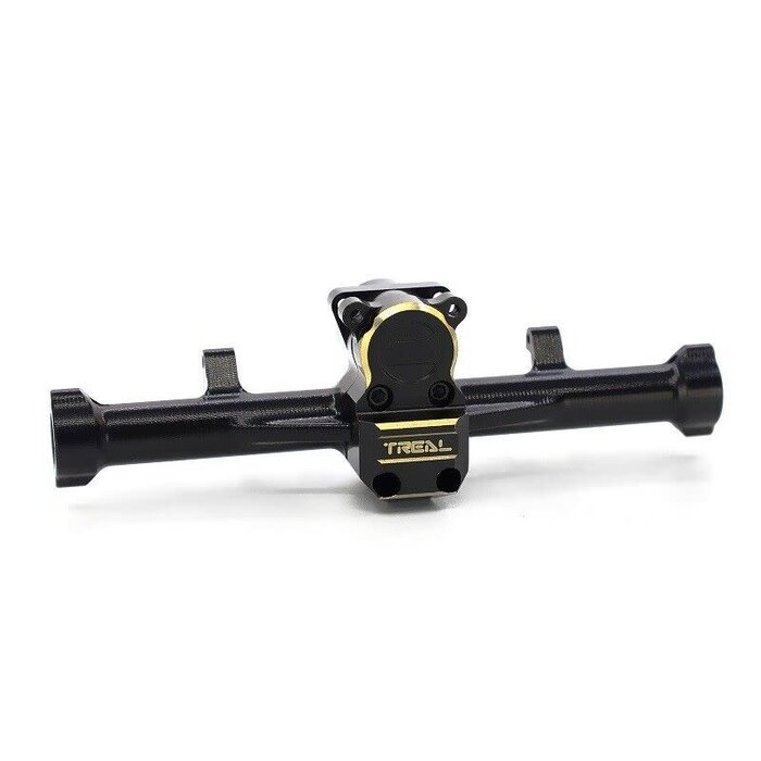 TREAL Treal Alu 7075 Rear Axle Housing with Heavy Brass Diff Cover for Axial SCX24