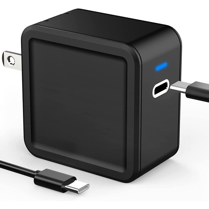 65W USB C Laptop Charger [MacBook Pro Charger][MacBook Air Charger] USB C Wall Charger for MacBook Pro 13/14 inch/MacBook Air/Lenovo/HP/Dell, 6.6ft USB-C to C Cord, LED, Foldable Plug