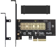 M.2 NVME to PCIe 3.0 x4 Adapter with Aluminum Heatsink Solution