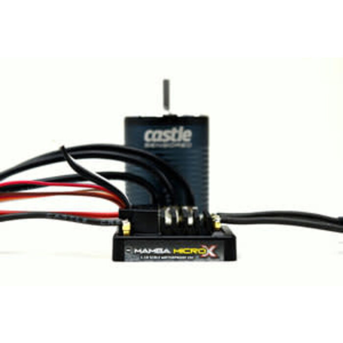 CASTLE CREATIONS Mamba Micro X ESC (12.6V), w/ 1406 -1900KV Sensored Brushless Motor, Combo