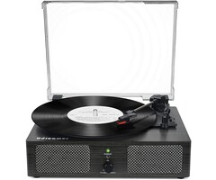Bluetooth Vinyl Record Player Wireless Turntable with Built-in Speakers and USB Belt-Driven Vintage Phonograph Record Player 3 Speed for Entertainment and Home Decoration
