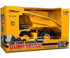 TOP RACE Full Metal Diecast Dump Truck Freewheel