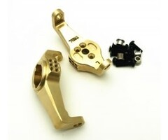 TREAL Treal Brass Caster Blocks Portal Drive C Hub Carrier Blackening for Traxxas TRX-4/TRX-6 1:10 RC Car