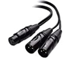 XLR-F-DUAL-M - Cable Matters - Balanced XLR Splitter Cable - 1.5ft / 0.5m, Female to 2 Male XLR Y Cable (XLR Splitter 1 Female to 2 Male)