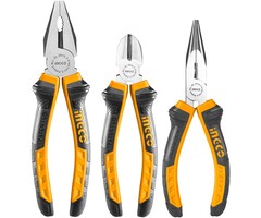 Pliers Set: 8" Combo, 6" Diagonal, 6" Long Nose Pliers
