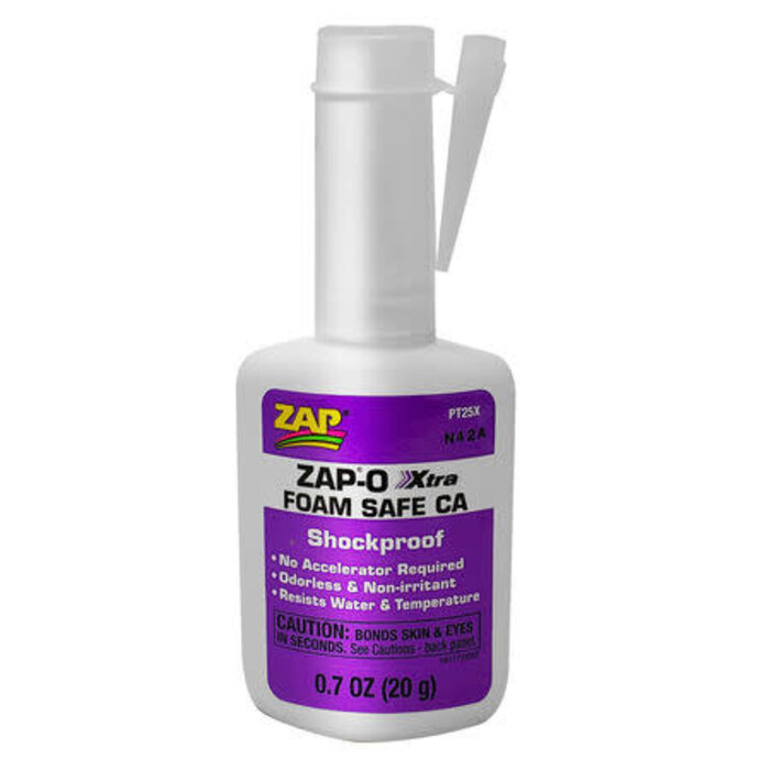 Zap-O Xtra Foam Safe CA Glue, .7 oz