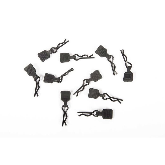 Axial AXI206000 - 3mm Body Clip with Tab, Black (10)