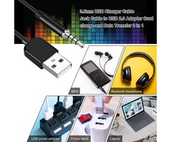 (3.3FT) USB to 3.5mm Jack Audio Adapter, Male AUX Audio Jack to USB 2.0 Male Charge Cable Adapter Cord for iPod Shuffle MP3 Player Headphones Speakers and Other Devices