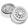 1.9" Alloy Metal Beadlock Wheel Rims for 1/10 RC Crawler SCX10 90046 D90 Trx4 (Bright Silver)